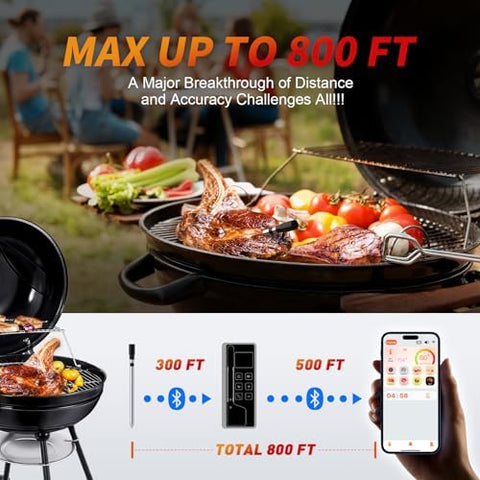 Paneceia remote monitoring shows 800ft range enabling flexible cooking