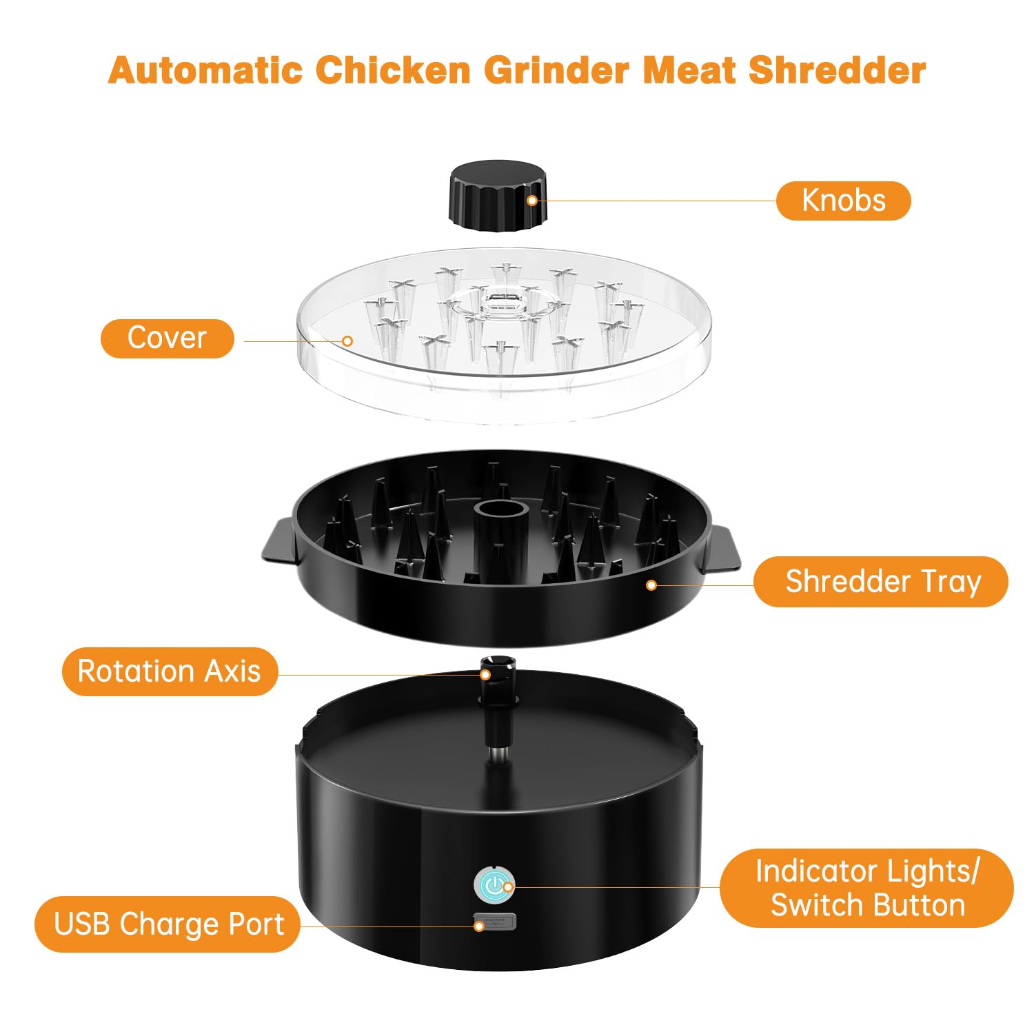 PANGPENG Electric Chicken Shredder in action for small-batch weeknight meals.
