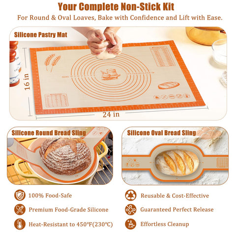 Panny silicone round sling for clean dough transfer