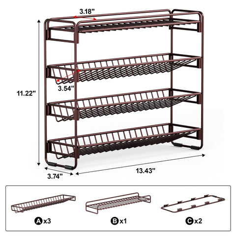 PanPanPal rustproof iron frame supports sturdy spice storage.