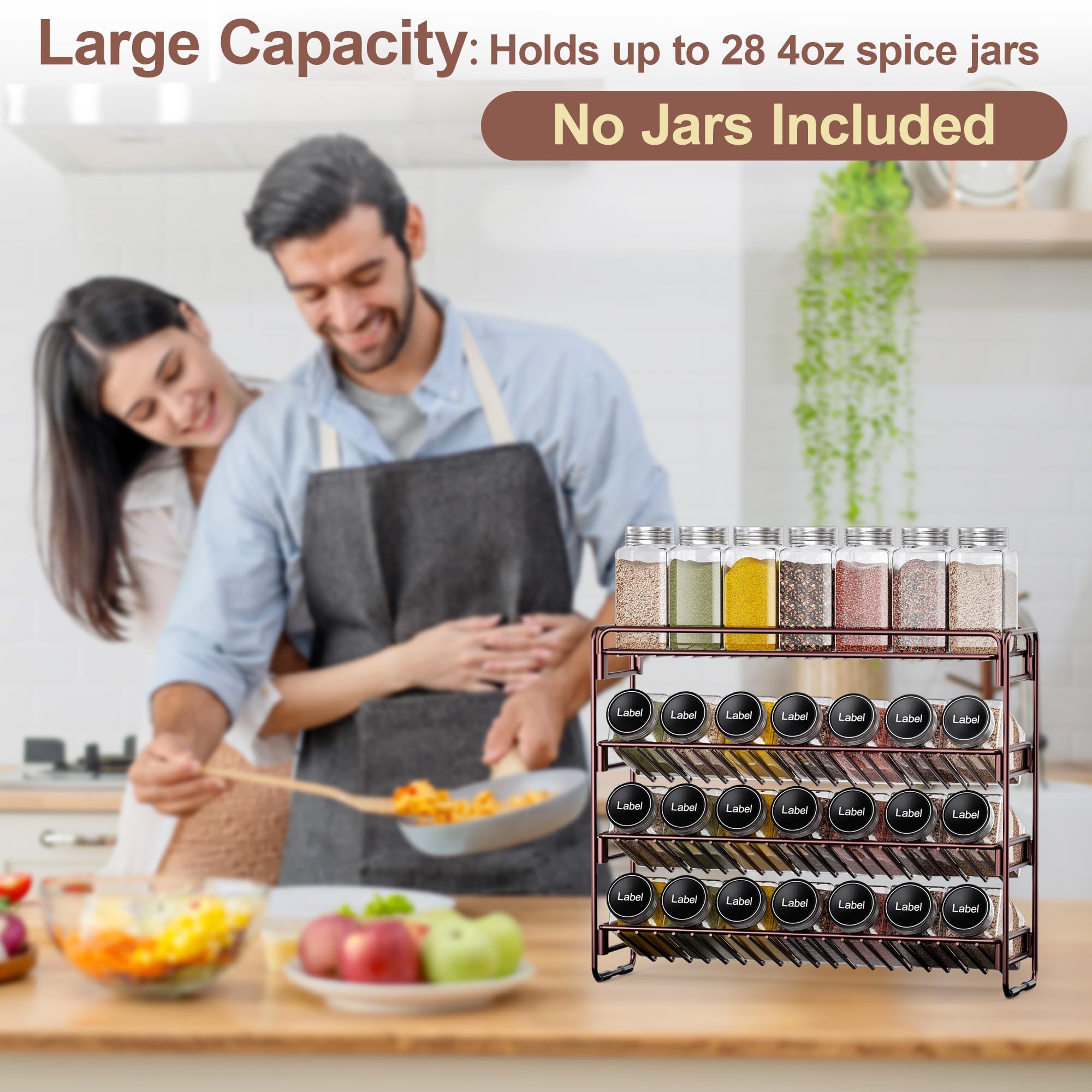 PanPanPal spice rack assembly showing tool-free quick setup.