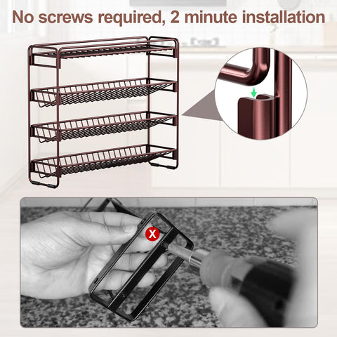 PanPanPal spice jars neatly displayed on tilted tiers for fast selection.