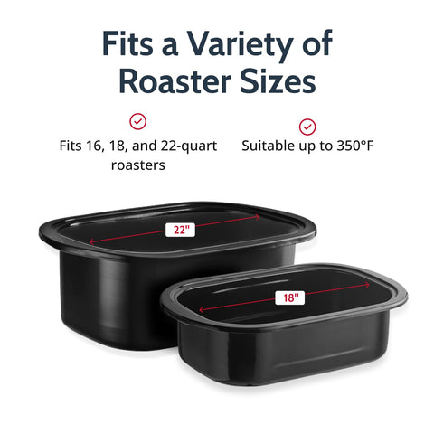 PanSaver liners shown inside a roaster for fuss-free cooking and cleanup
