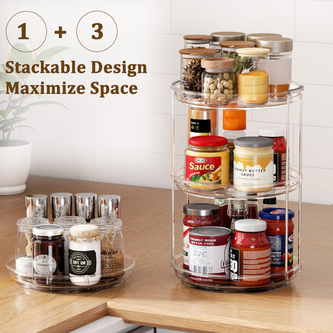 Pantasia 9-25 inch lazy susan on countertop for quick access