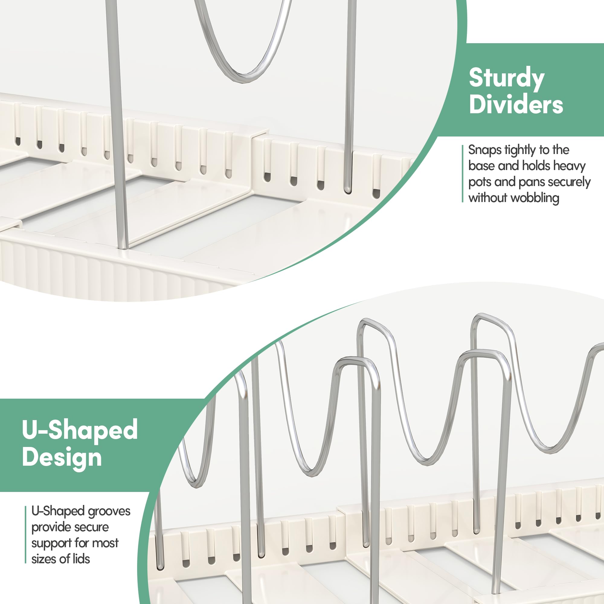 Pantasia frying pan rack storage keeps cookware readily accessible