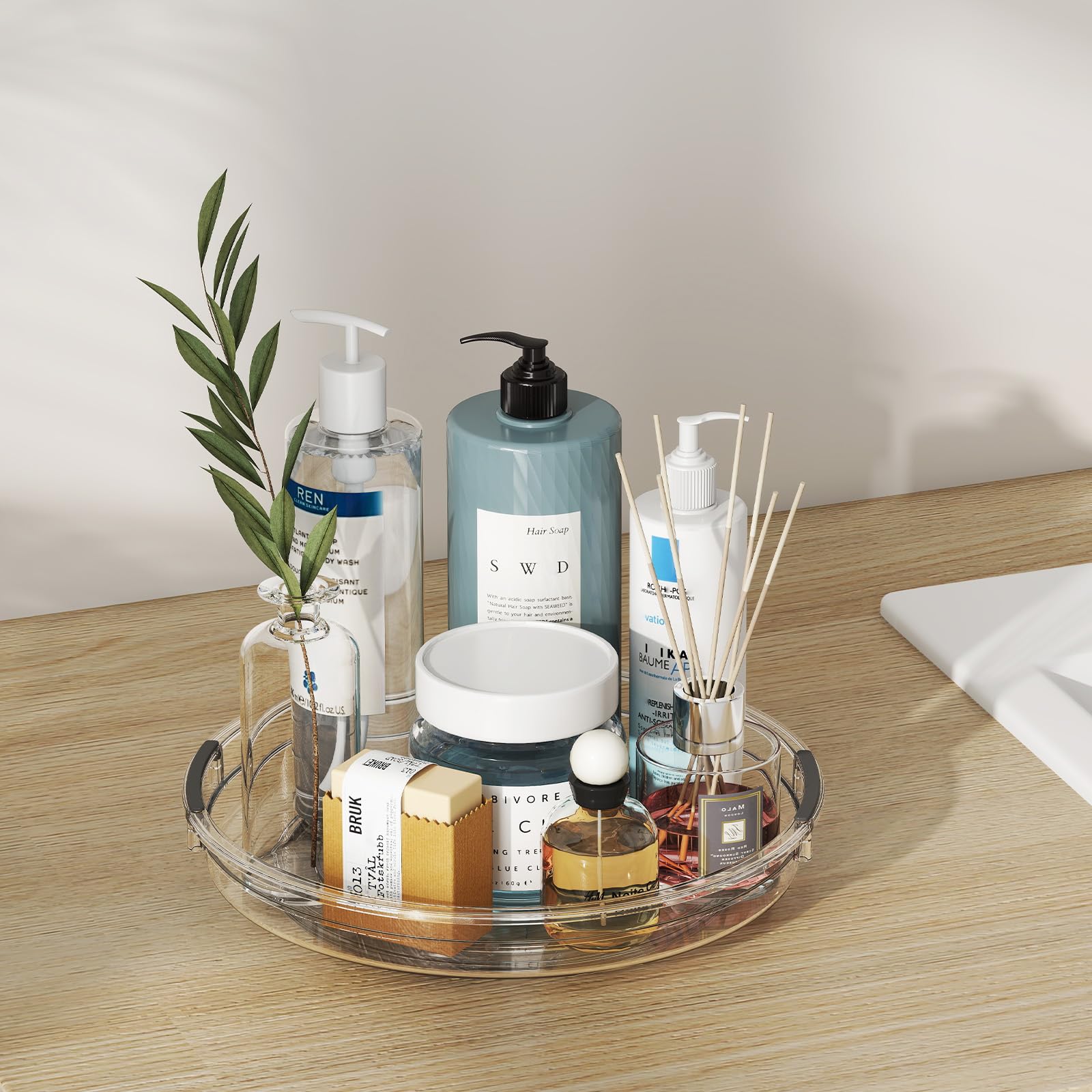 Pantasia clear lazy Susan easy to wipe clean and maintain