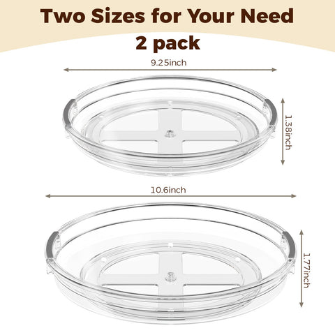 Pantasia clear lazy Susan reinforced base close-up highlights stable 360-degree rotation