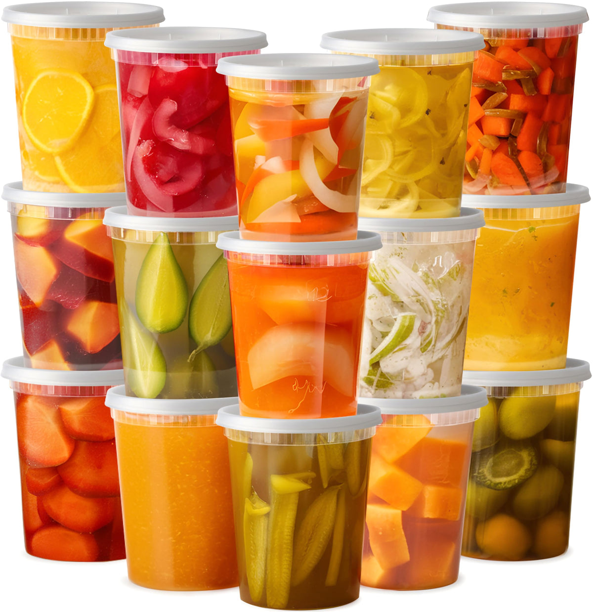 Pantry Value 32 oz deli container with clear design for quick content check.