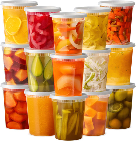 Pantry Value 32 oz deli container with clear design for quick content check.