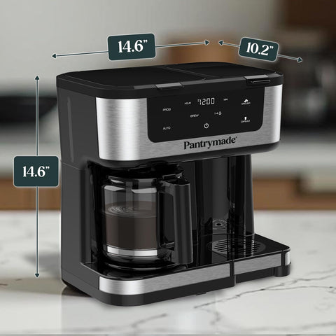 Pantrymade Deluxe programmable control panel enabling scheduled brewing.