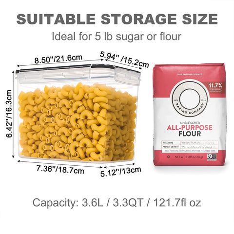 PantryStar clear stackable canister for easy pantry organization