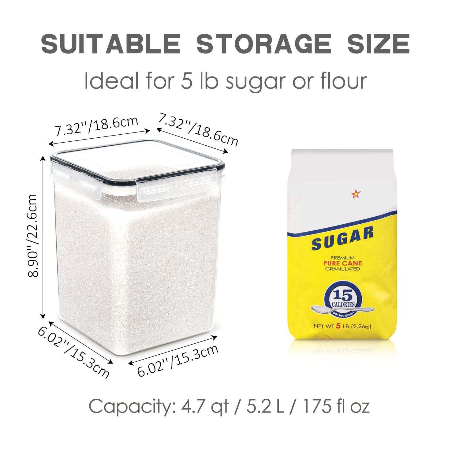 PANTRYSTAR stackable pantry containers save space and simplify storage.