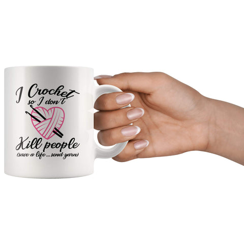 Panvola crochet mug pen holder idea for office or kitchen organization