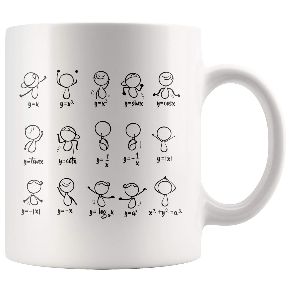 Panvola funny math mug with dancing figures for energizing coffee breaks.