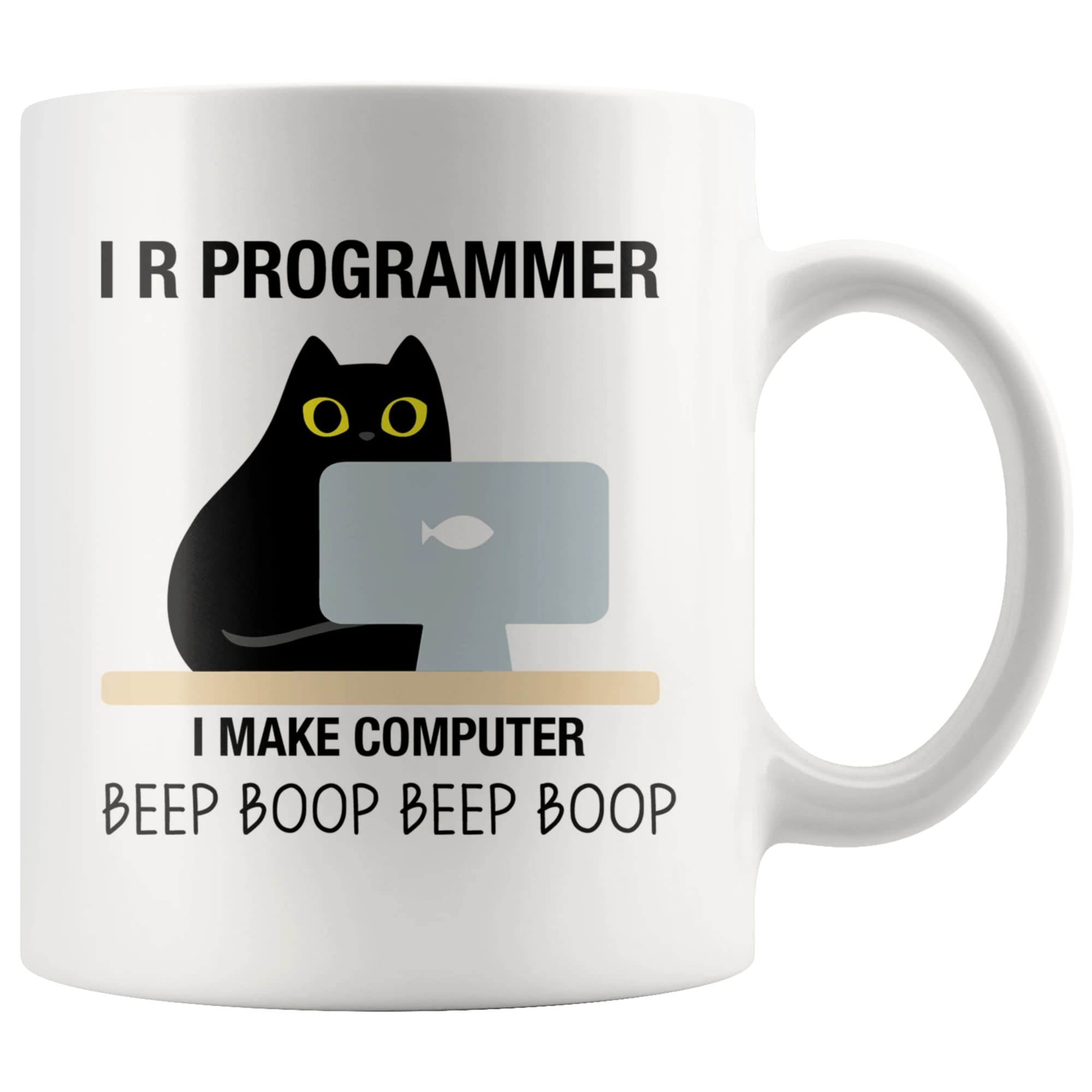 Panvola I R Programmer mug front view with bold quote for coffee lovers