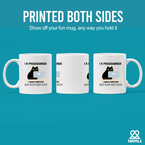 Panvola I R Programmer mug with visible quote for gifts