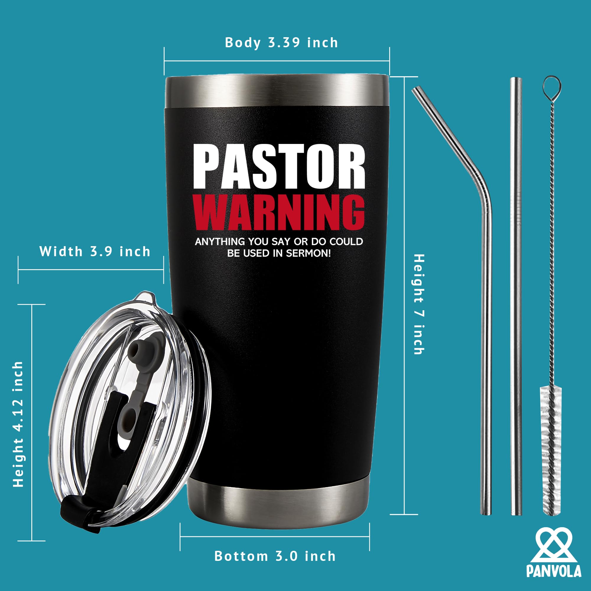 Panvola gift-ready tumbler perfect for pastor appreciation or ordination celebrations.