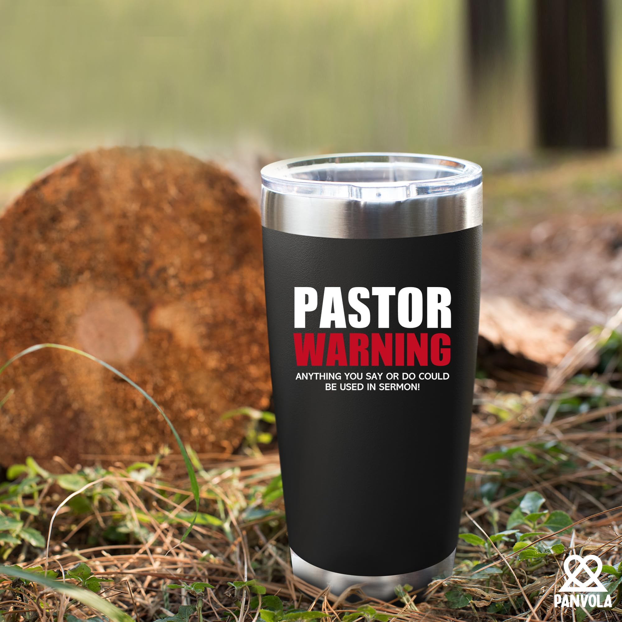 Panvola Pastor Warning Tumbler includes cleaning brushes for easy maintenance.