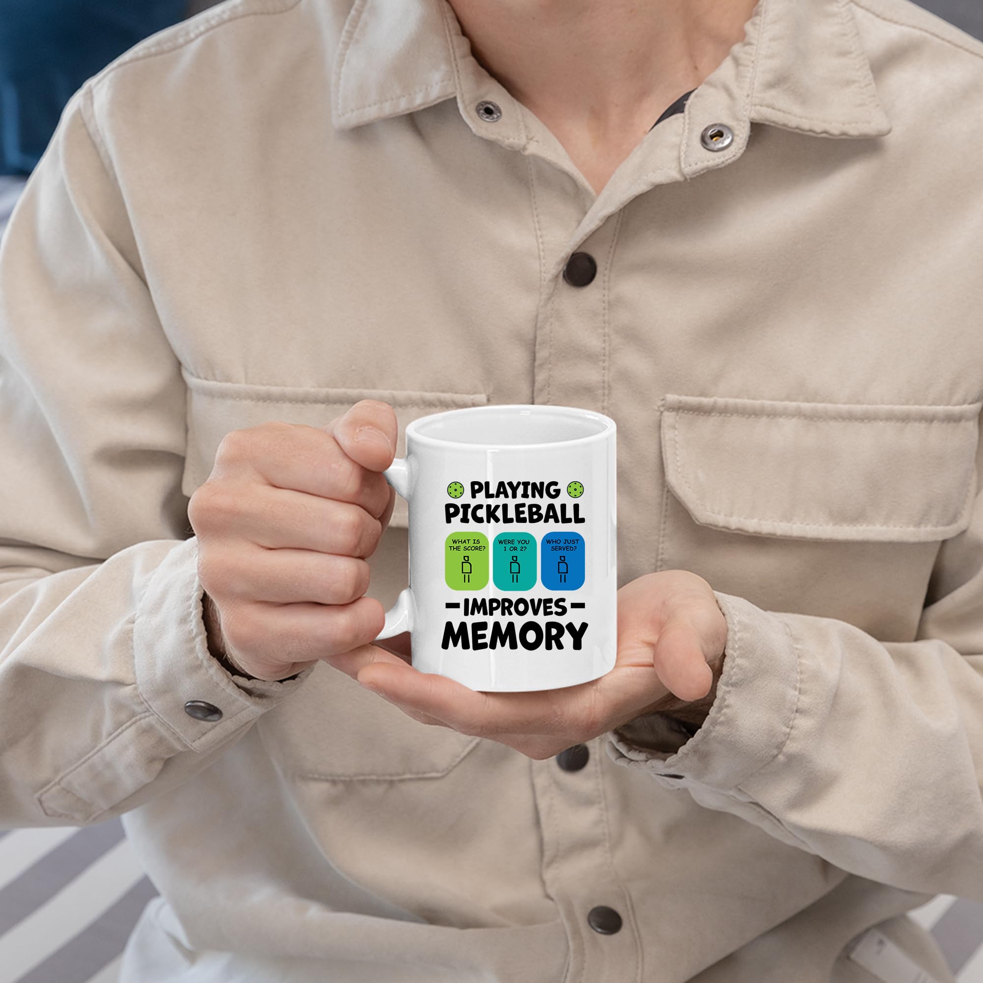 Panvola pickleball memory mug with dishwasher-safe durability for busy mornings