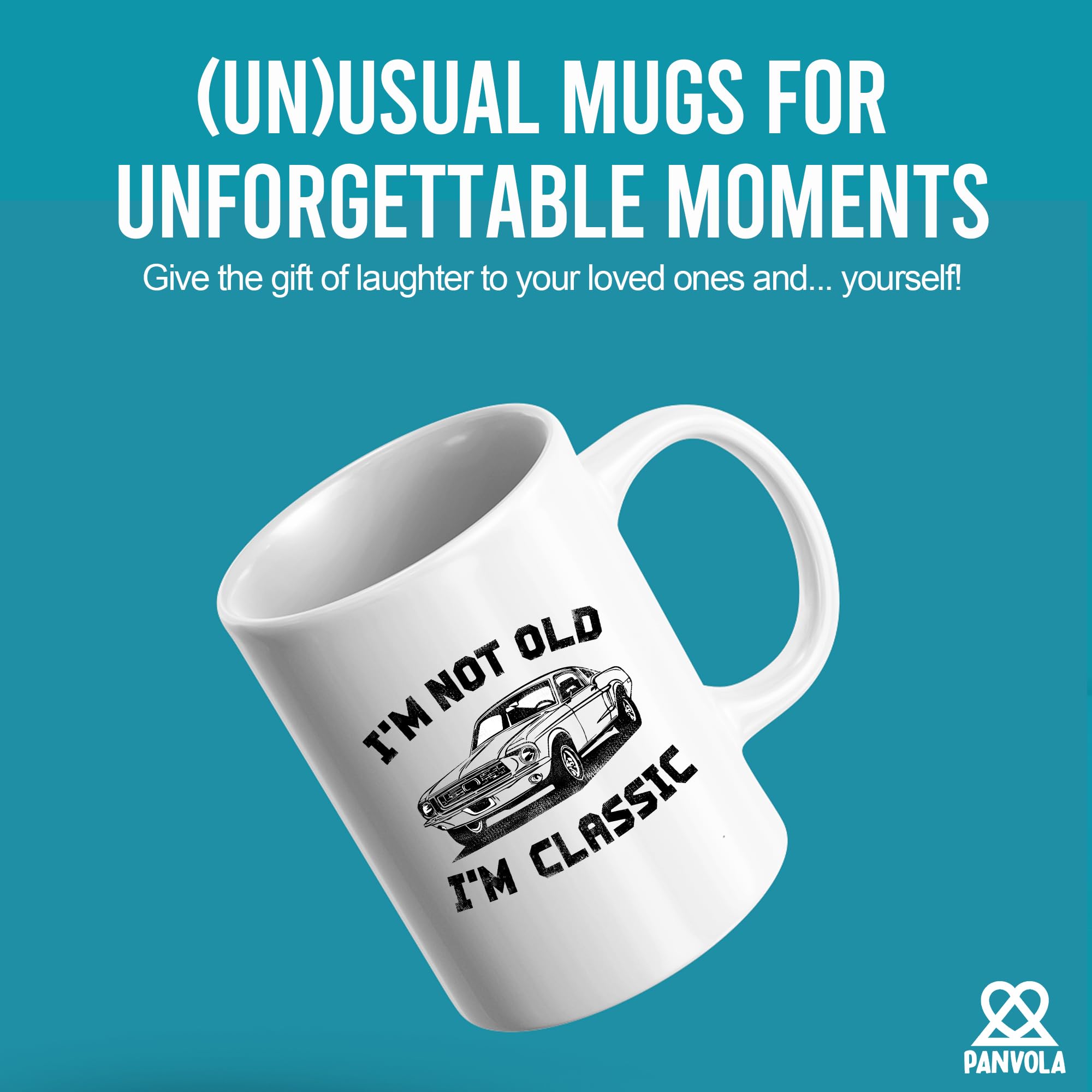 Panvola premium ceramic mug with durable color for years of use.