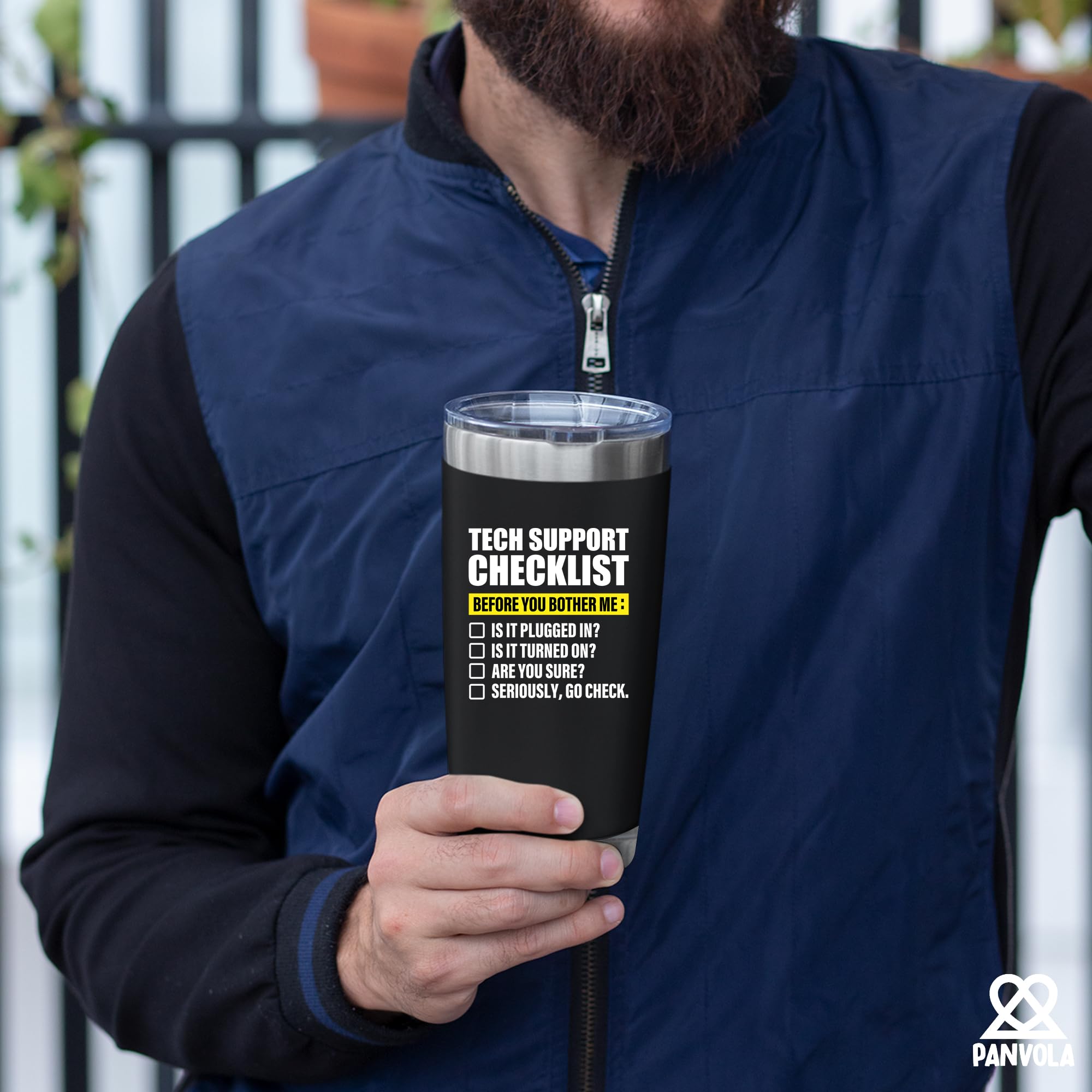 Panvola sweat-free exterior prevents condensation and water rings.