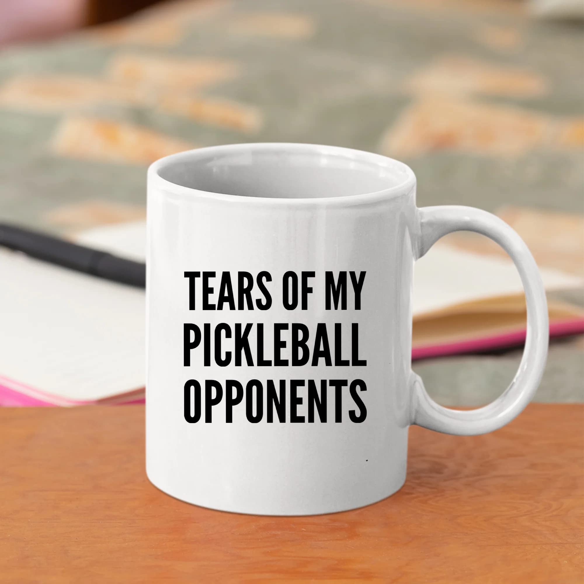 Panvola Tears of My Pickleball Opponents mug dishwasher-safe for easy cleaning
