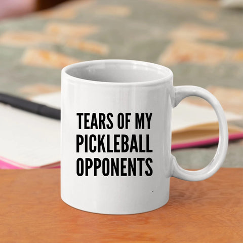 Panvola Tears of My Pickleball Opponents mug dishwasher-safe for easy cleaning