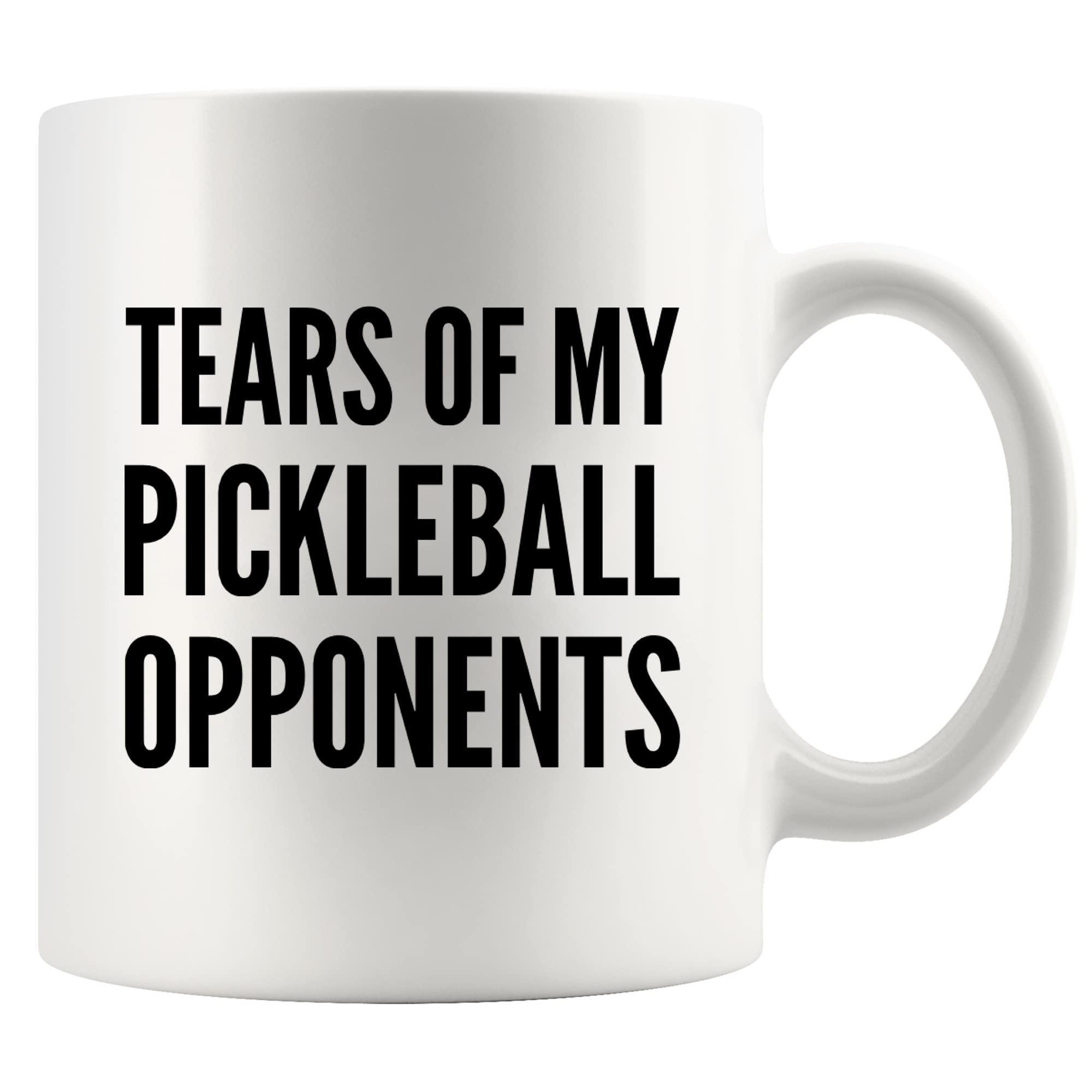 Panvola Tears of My Pickleball Opponents mug front view for daily coffee or tea