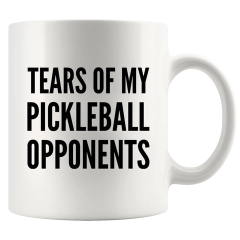 Panvola Tears of My Pickleball Opponents mug front view for daily coffee or tea