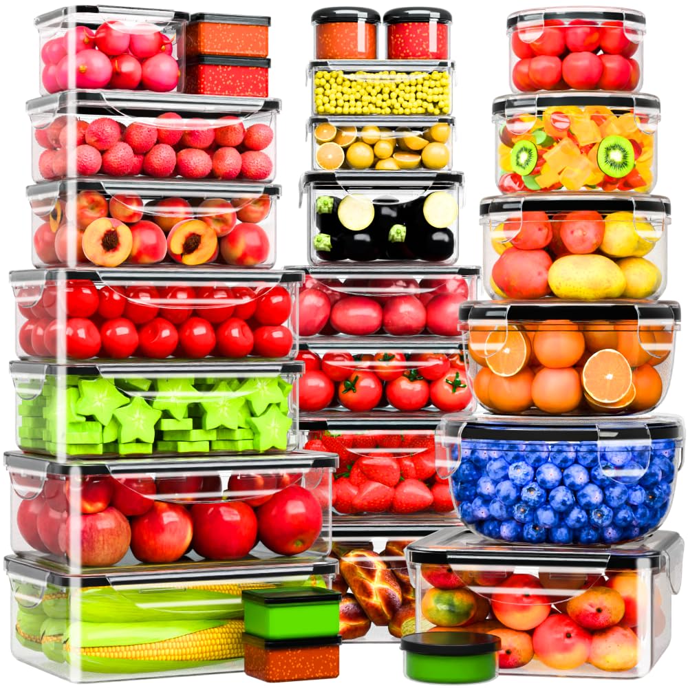 Panxenaulos rectangular containers with lids for bulk meal prep and leftovers