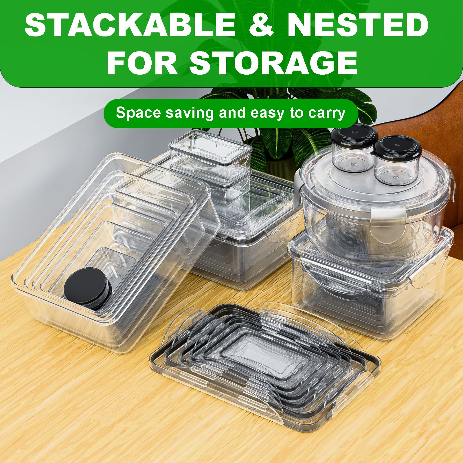Panxenaulos stackable containers save cabinet space and simplify organization