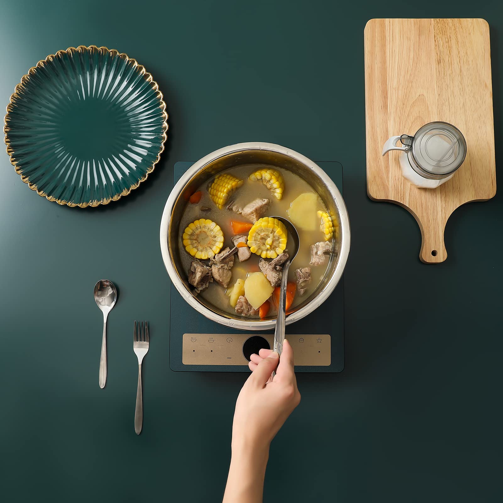 Paoli colander and mixing bowl set on kitchen counter for versatile food prep.