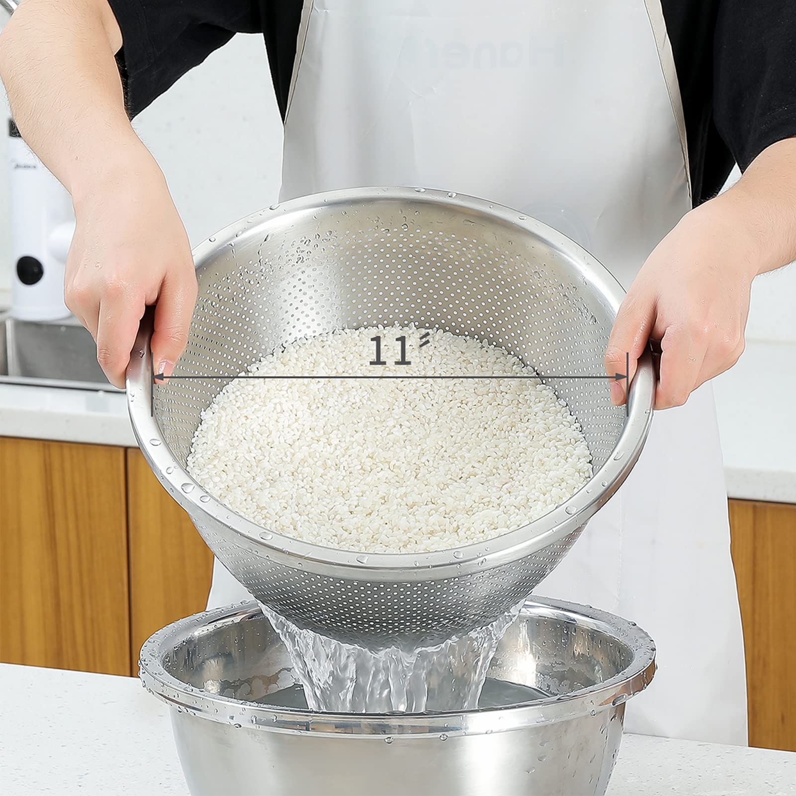 Paoli durable two piece set for rinsing fruits, vegetables, rice, and pasta.