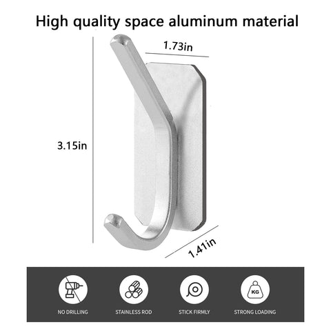 Paoli heavy-duty adhesive hooks wall-mount for clean, damage-free storage of coats and bags