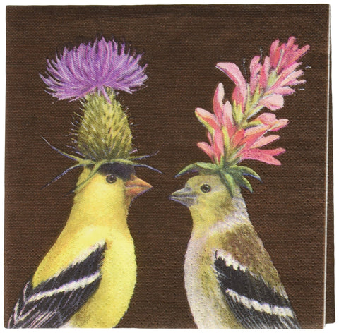 PPD Goldfinch Couple decorative napkins elevate birthdays and dinner parties.