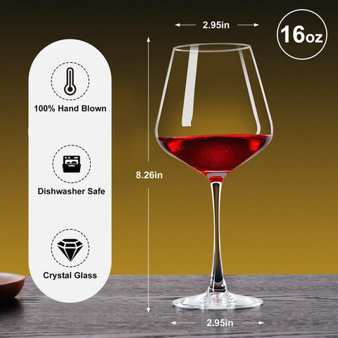 PARACITY burgundy glass set highlights wine color and aroma.
