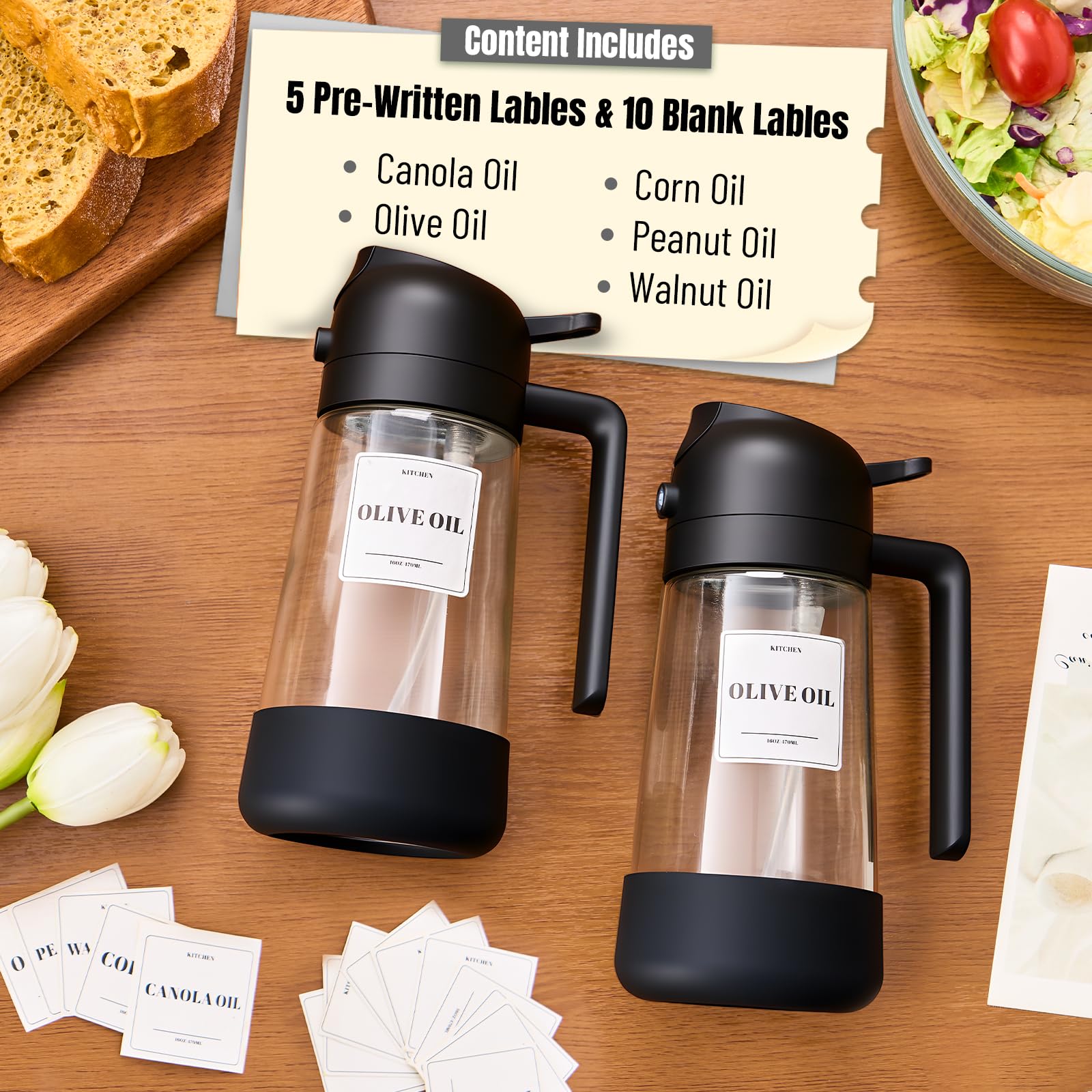 PARACITY clear bottle shows oil level at a quick glance.