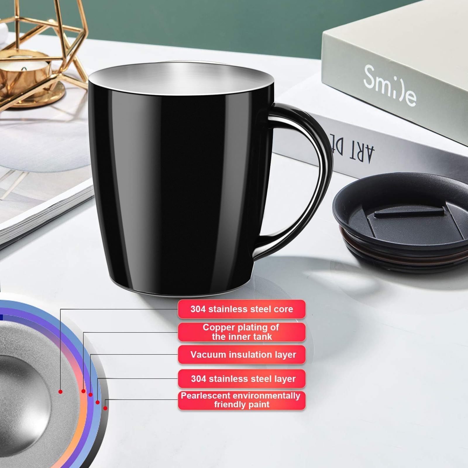 Paracity coffee mug lid with push-pull opening for one-handed sipping