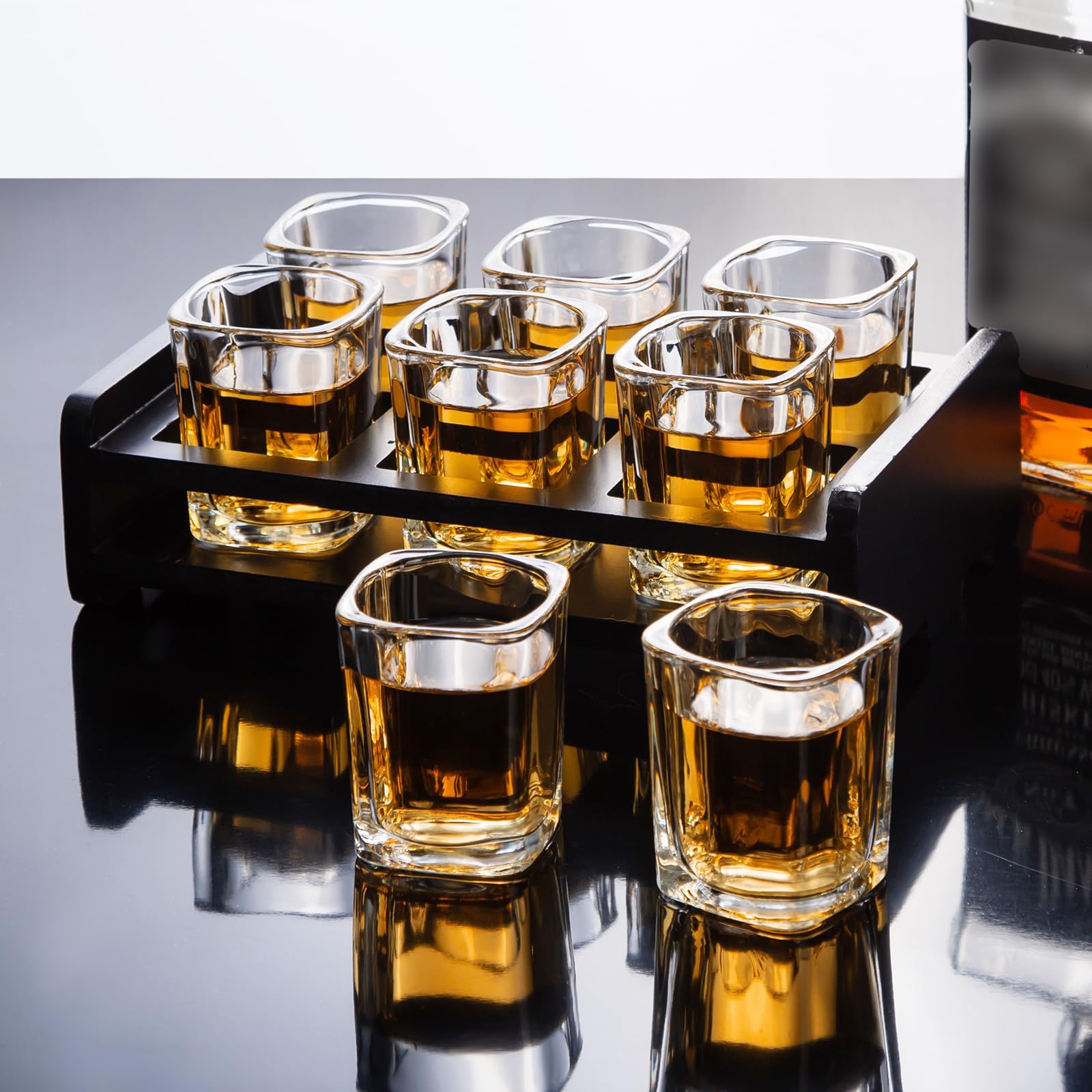 PARACITY dishwasher-safe shot glasses simplify cleanup after entertaining.