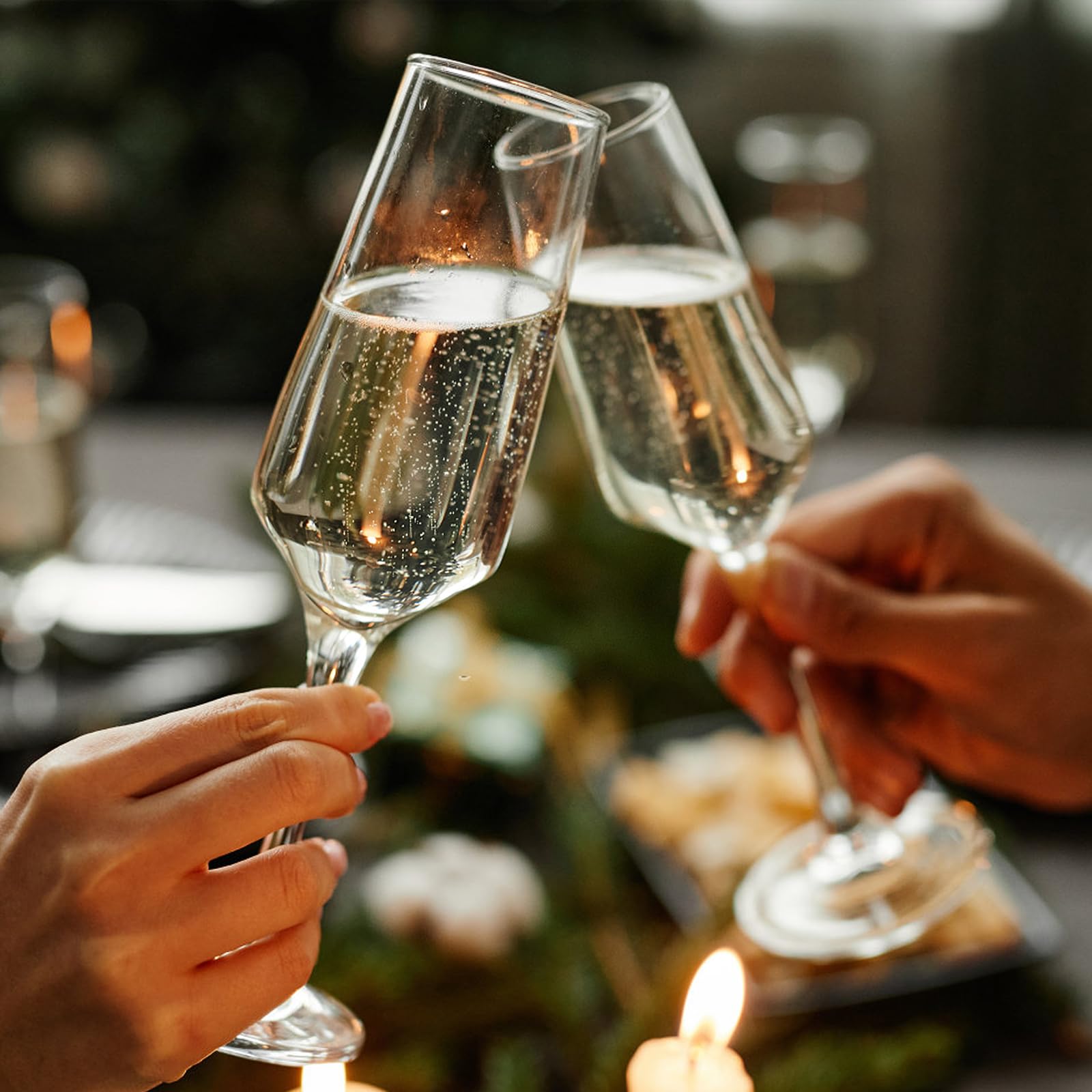 PARACITY gift-ready champagne glasses set for weddings or anniversaries