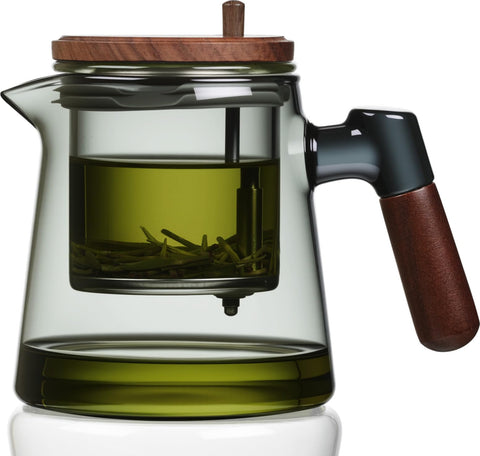 PARACITY glass tea pot with 650ml capacity for quick daily brews.