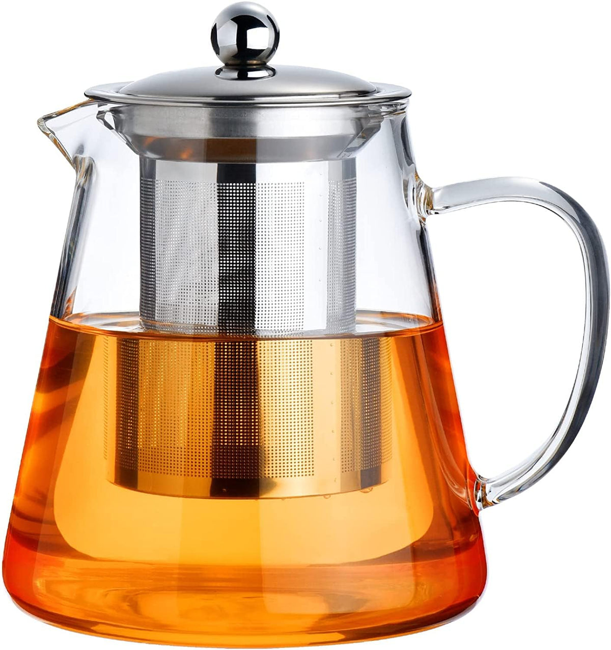 PARACITY glass teapot on stove for quick, clear brews.