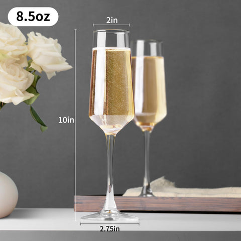 Paracity hand-blown champagne glasses, elegant design enhancing every toast.
