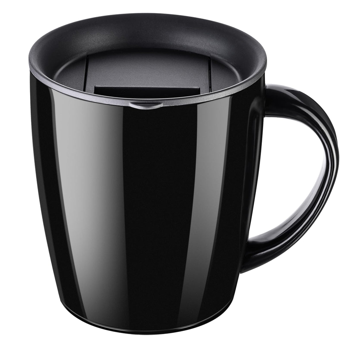 Paracity insulated black 12 oz mug keeps drinks hot or cold for on-the-go use