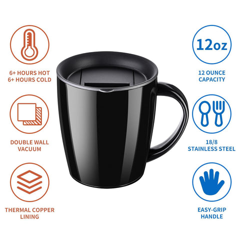 Paracity pearlescent finish adds elegant, easy-clean style to the mug