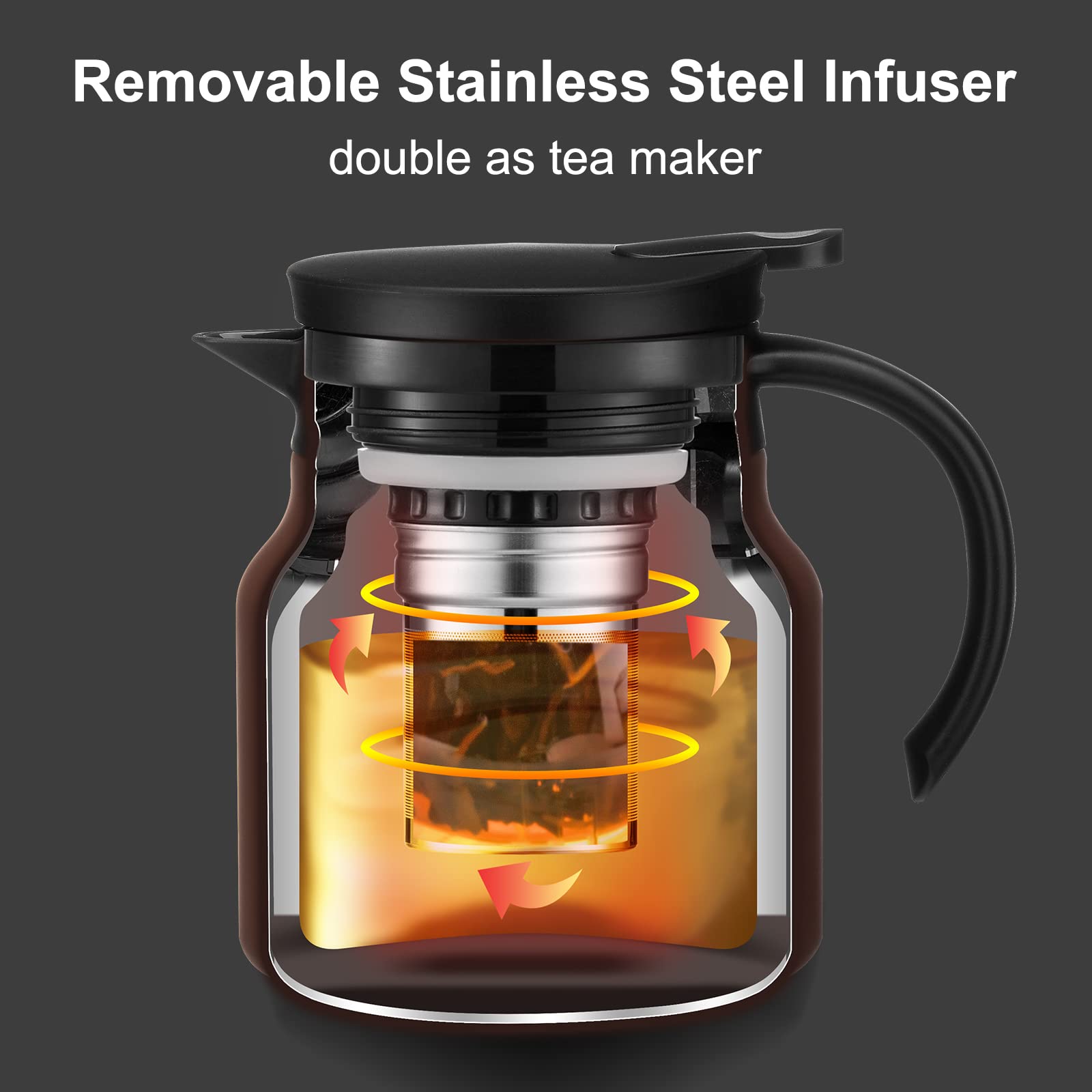 PARACITY tea-stewing capability enhances aroma and flavor during longer brews.