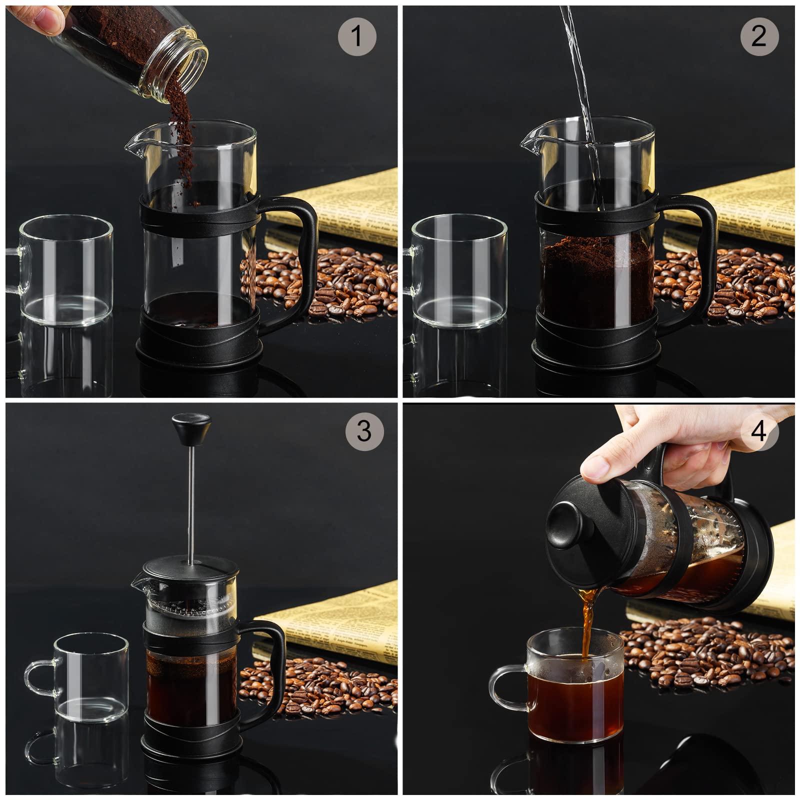 PARACITY travel-friendly French press ideal for camping and on-the-go caffeine moments.