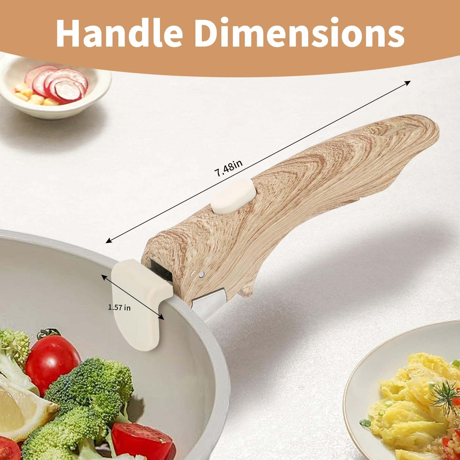 Parakatoikos detachable handle installs without tools for quick storage and stacking.