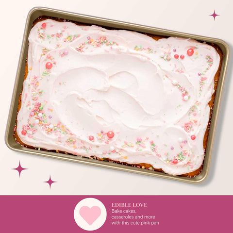 Paris Hilton dishwasher-safe icon signaling easy cleanup after baking.