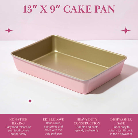 Paris Hilton two-tone pink champagne finish for stylish, celebratory baking sessions.